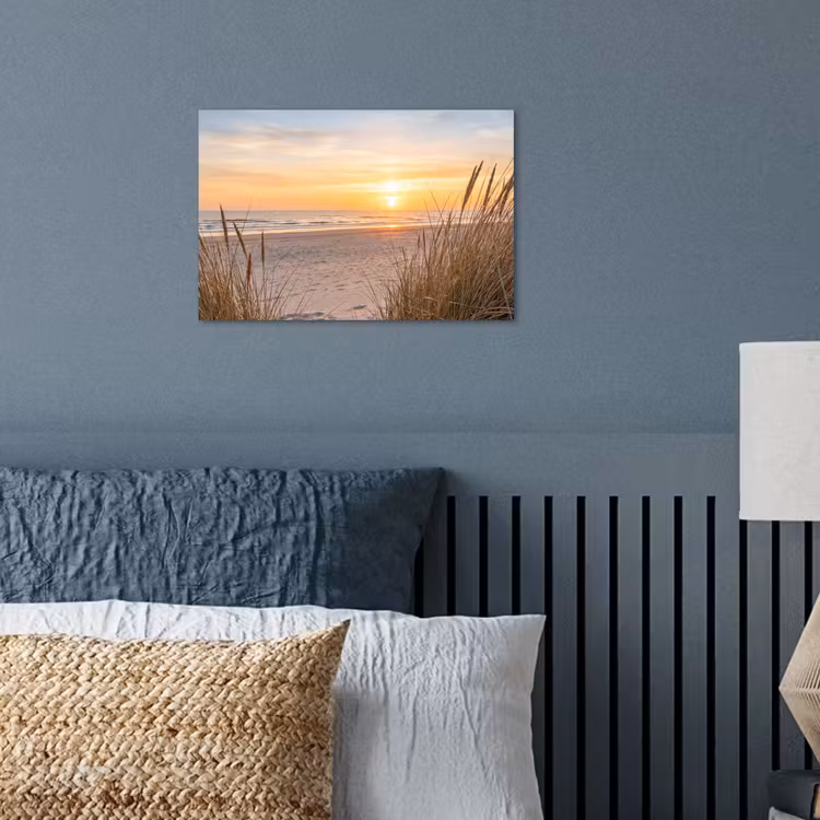Zonsondergang - Duinen - Zee poster papier klein -sfeer2