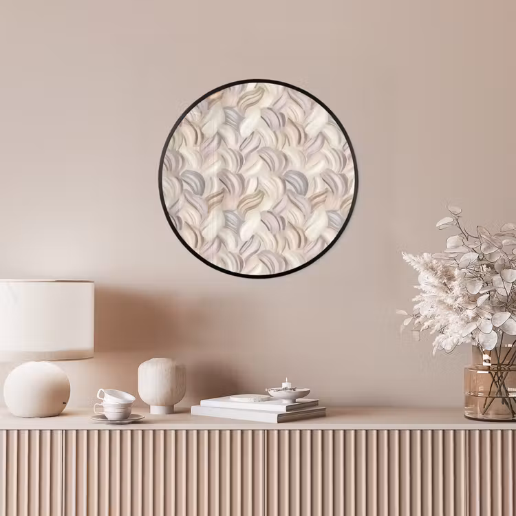Abstract - Golvend - Pastel Fotolijst rond zonder passe partout klein 856 -sfeer3