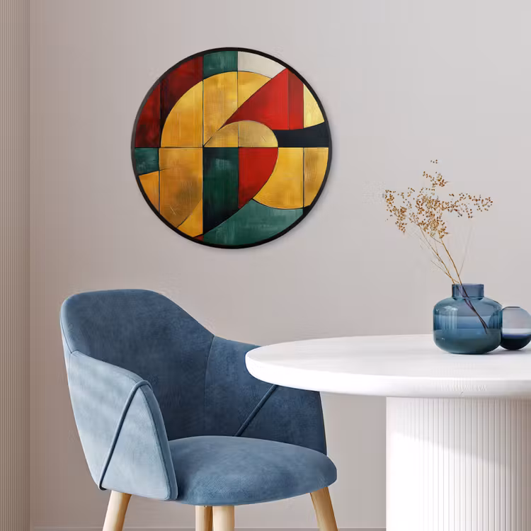 Abstract - Kerst - Goud - Rood - Groen Fotolijst rond zonder passe partout klein -sfeer2