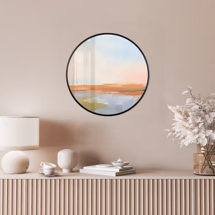 Abstract - Landschap - Horizon - Modern - Kleurrijk Fotolijst rond zonder passe partout klein -sfeer3