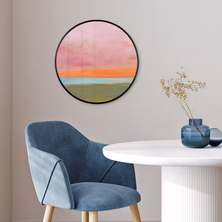 Abstract - Landschap - Modern - Roze - Oranje Fotolijst rond zonder passe partout klein -sfeer2
