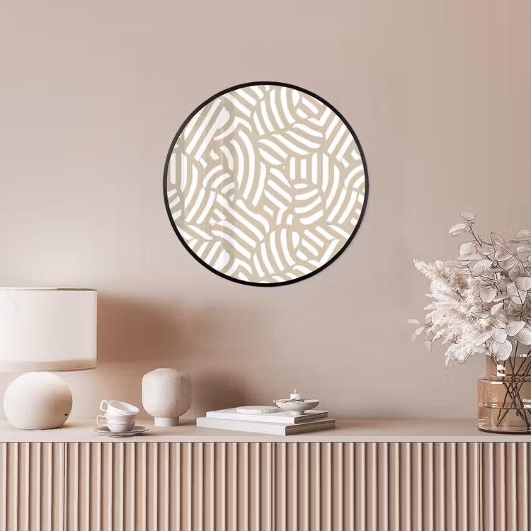 Abstract - Modern - Beige Fotolijst rond zonder passe partout klein 856 -sfeer3