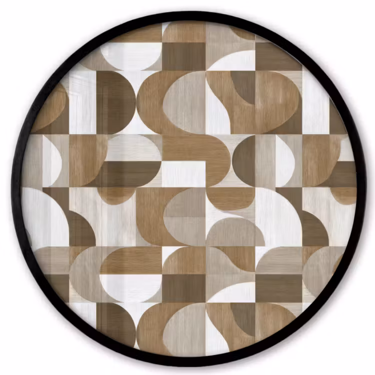 Abstract - Retro - Bruin Fotolijst rond zonder passe partout klein 856 -3d