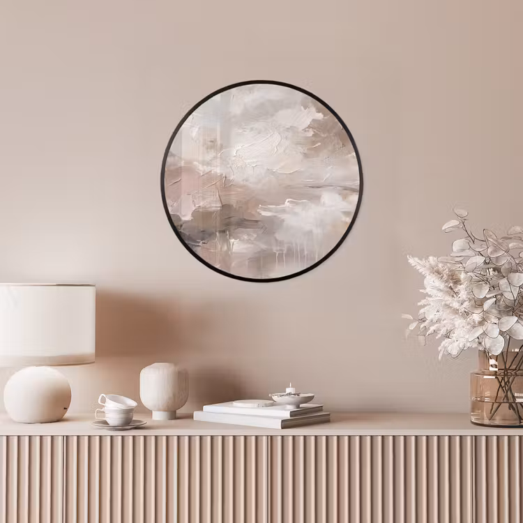 Abstract - Textuur - Kunst - Modern - Beige Fotolijst rond zonder passe partout klein -sfeer3