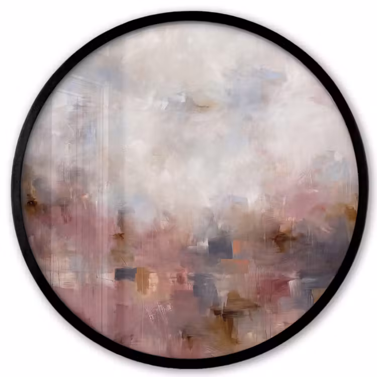 Abstract - Vloeiend - Kunst - Modern - Beige Fotolijst rond zonder passe partout klein -3d