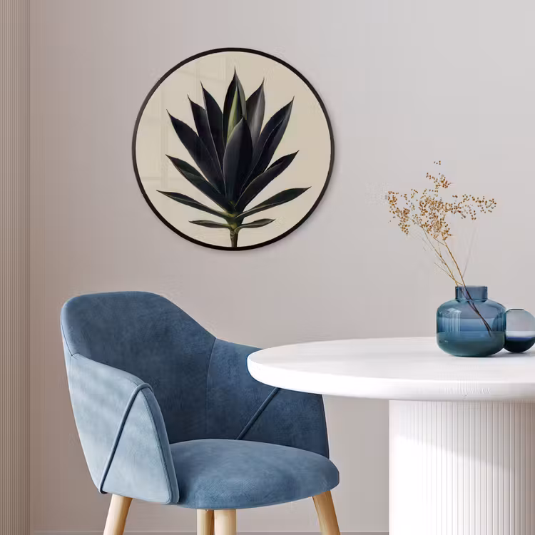 Agaveplant - Symmetrisch - Groen Fotolijst rond zonder passe partout klein -sfeer2