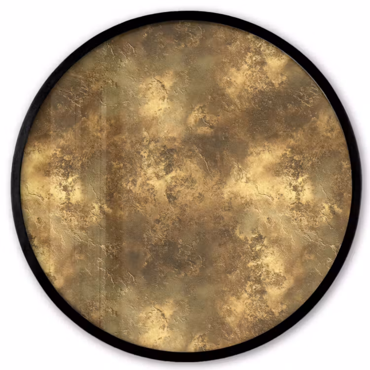 Antiek - Metaallook - Goud Fotolijst rond zonder passe partout klein 856 -3d