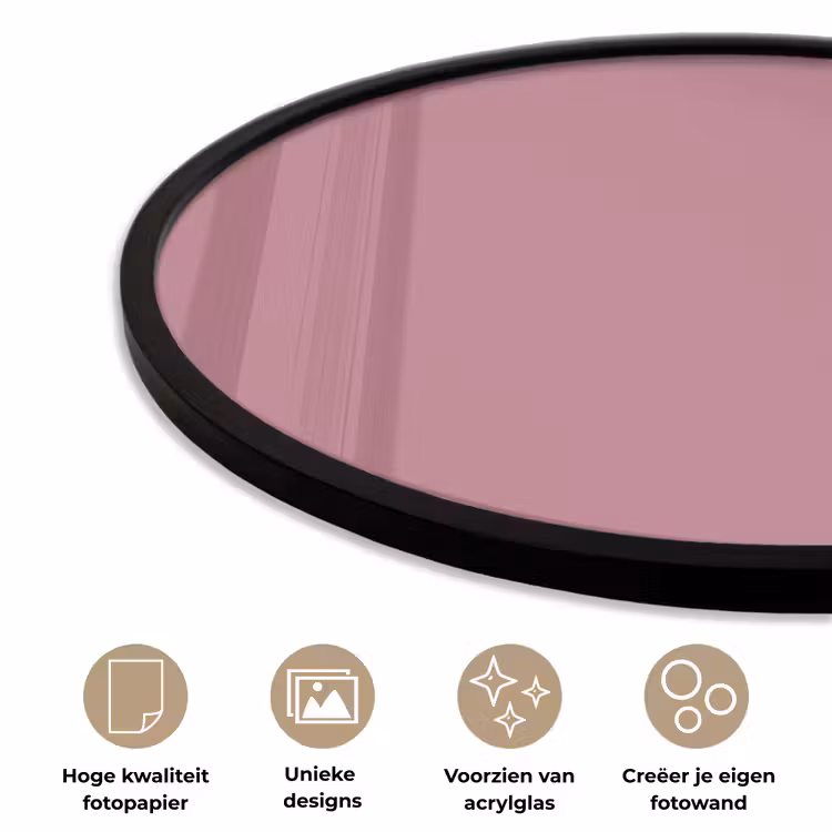 Antique - Mauve - Roze Fotolijst rond zonder passe partout klein 856 -closeup_NL