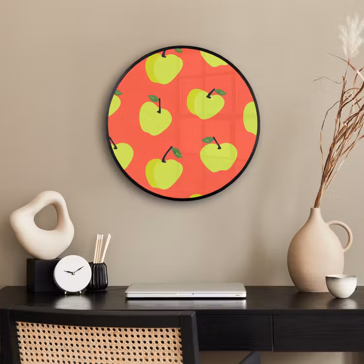 Appels - Modern - Groen Fotolijst rond zonder passe partout klein 856 -sfeer1