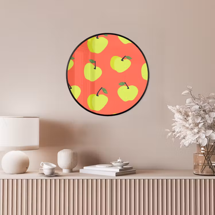 Appels - Modern - Groen Fotolijst rond zonder passe partout klein 856 -sfeer3