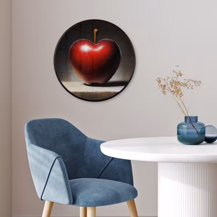 Apple - Hart - Rood Fotolijst rond zonder passe partout klein -sfeer2