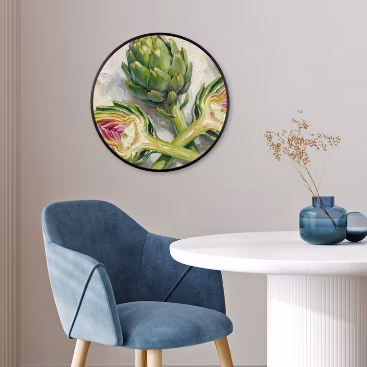 Ronde fotolijst - Artisjok - Citroen - Eten - Artisjok - Citroen - Eten Fotolijst rond zonder passe partout klein