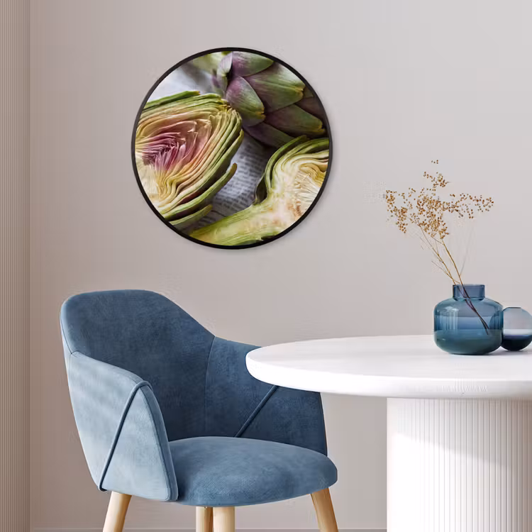 Ronde fotolijst - Artisjok - Doorgesneden - Eten - Artisjok - Doorgesneden - Eten Fotolijst rond zonder passe partout klein