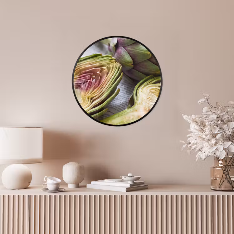Ronde fotolijst - Artisjok - Doorgesneden - Eten - Artisjok - Doorgesneden - Eten Fotolijst rond zonder passe partout klein