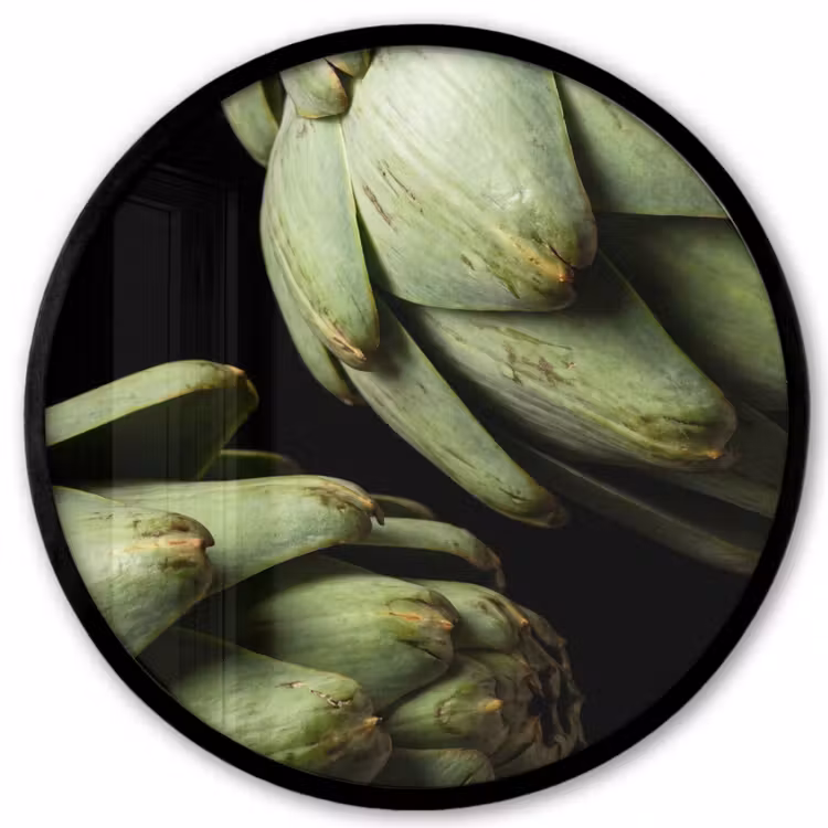 Ronde fotolijst - Artisjok - Groen - Eten - Artisjok - Groen - Eten Fotolijst rond zonder passe partout klein