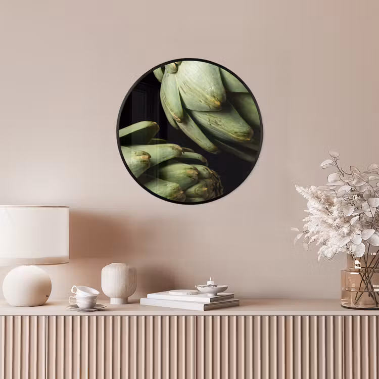 Ronde fotolijst - Artisjok - Groen - Eten - Artisjok - Groen - Eten Fotolijst rond zonder passe partout klein