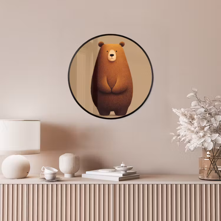 Beer - Minimalistisch - Bruin Fotolijst rond zonder passe partout klein -sfeer3