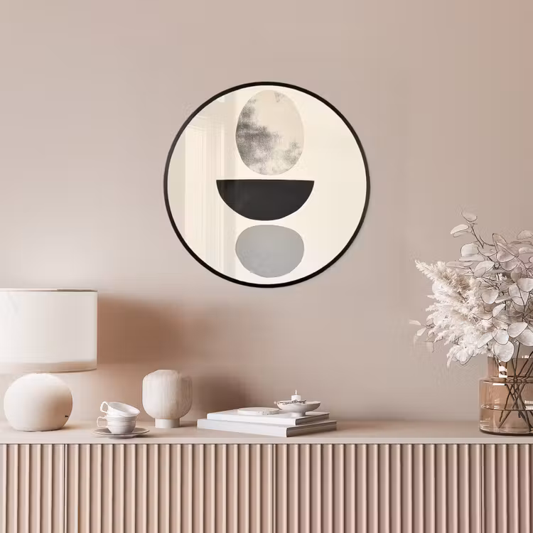 Beige - Japandi - Wabi sabi Fotolijst rond zonder passe partout klein -sfeer3