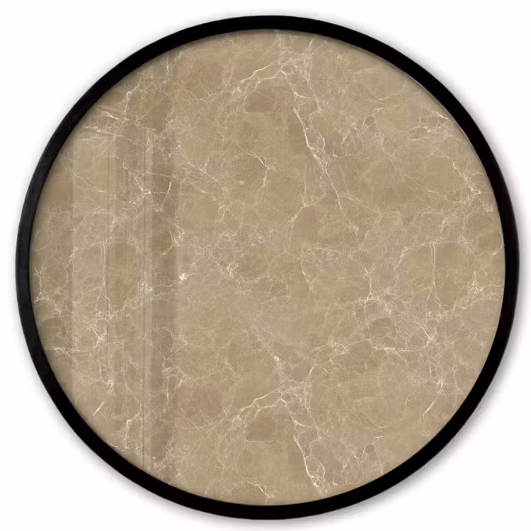 Beige - Marmer - Witte aders Fotolijst rond zonder passe partout klein 856 -3d
