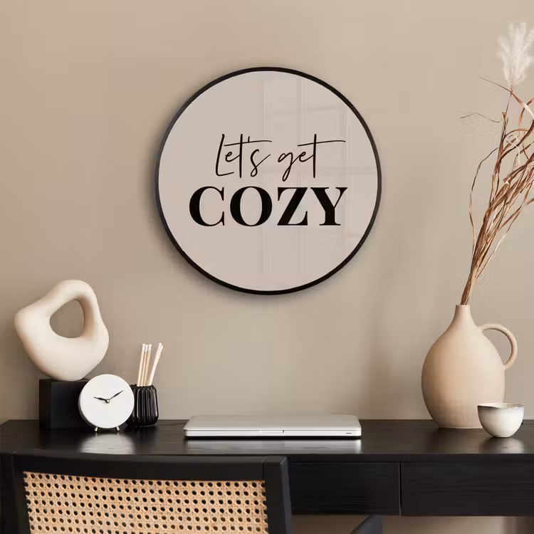 Beige - Winter - Quote - Cozy Fotolijst rond zonder passe partout klein -sfeer1