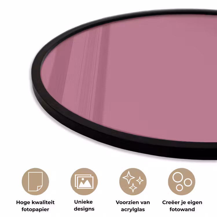 Berry - Roze -Pink Fotolijst rond zonder passe partout klein 856 -closeup_NL