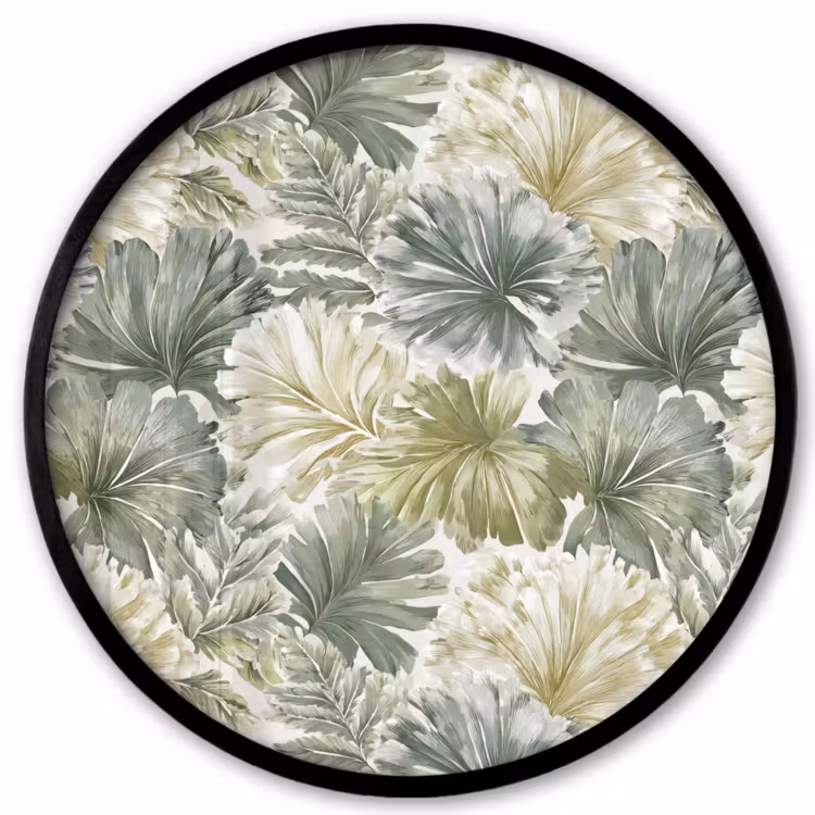 Bladeren - Botanisch - Groen Fotolijst rond zonder passe partout klein 856 -3d