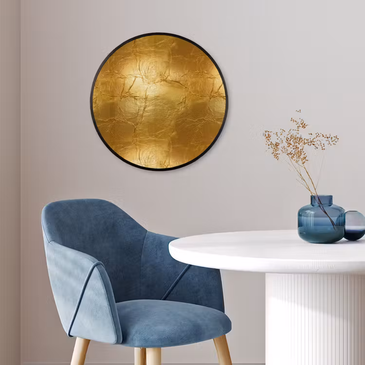 Bladgoud - Vintage - Textuur - Warm Goud Fotolijst rond zonder passe partout klein 856 -sfeer2