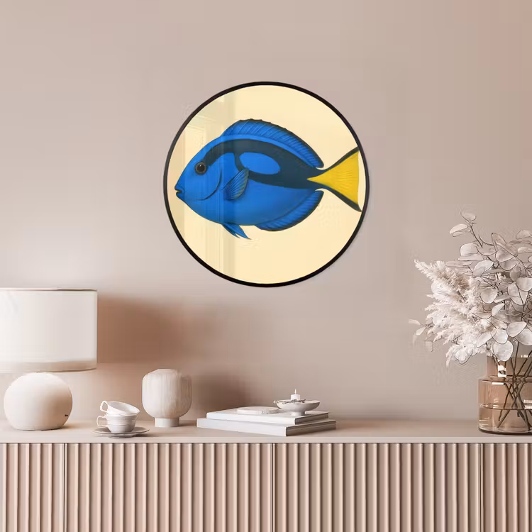Blauw - Dory - Vis - Staartvin Fotolijst rond zonder passe partout klein -sfeer3