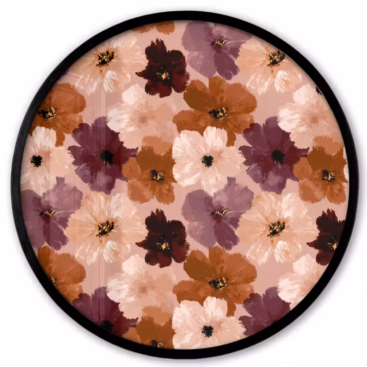 Bloemen - Abstract - Aardetinten Fotolijst rond zonder passe partout klein 856 -3d