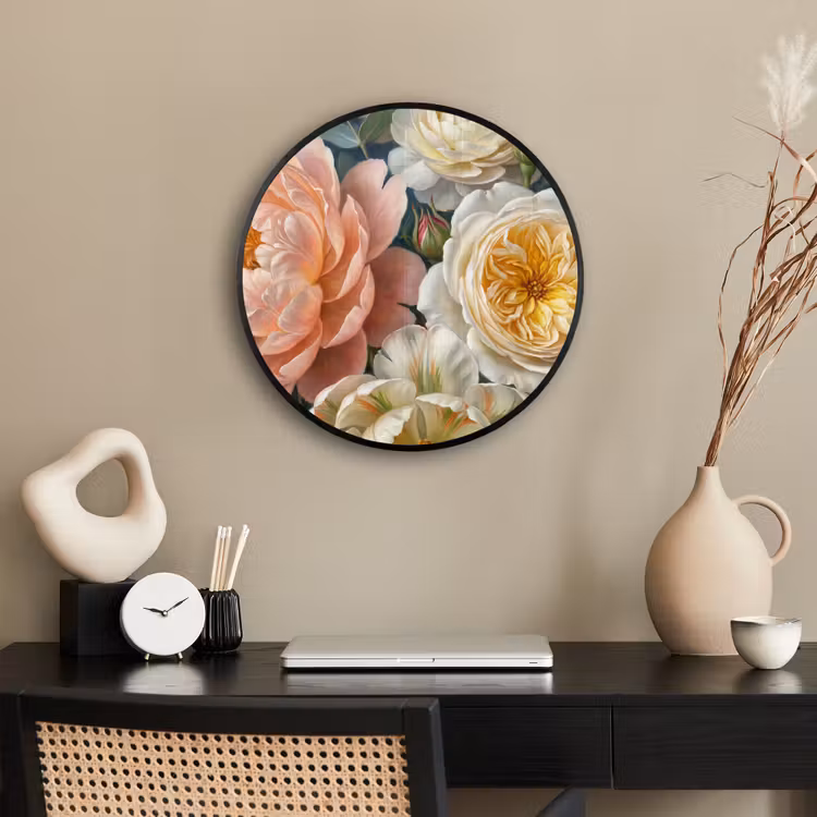 Bloemen - Boeket - Natuur - Klassiek - Kleurrijk Fotolijst rond zonder passe partout klein -sfeer1