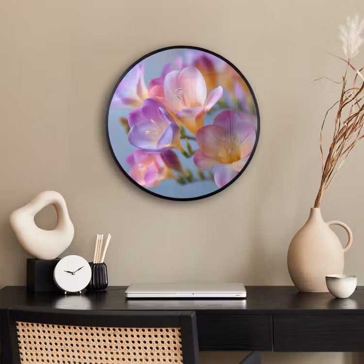 Bloemen - Paars - Overloop - Meeldraden Fotolijst rond zonder passe partout klein -sfeer1