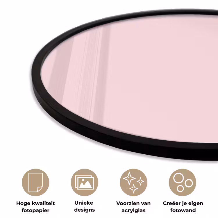 Blush - Pink - Roze Fotolijst rond zonder passe partout klein 856 -closeup_NL