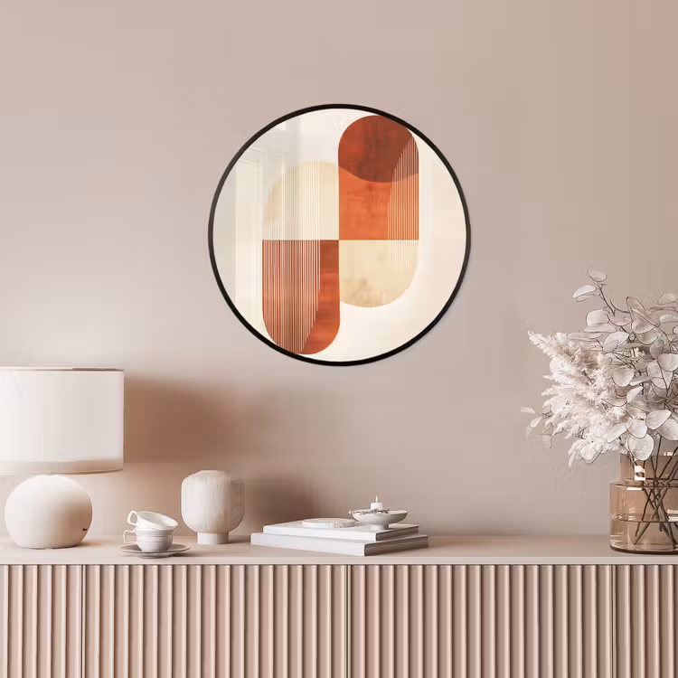 Bogen - Beige - Vormen Fotolijst rond zonder passe partout klein -sfeer3