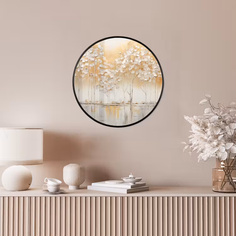 Bomen - Kunst - Acryl - Natuur Fotolijst rond zonder passe partout klein -sfeer3