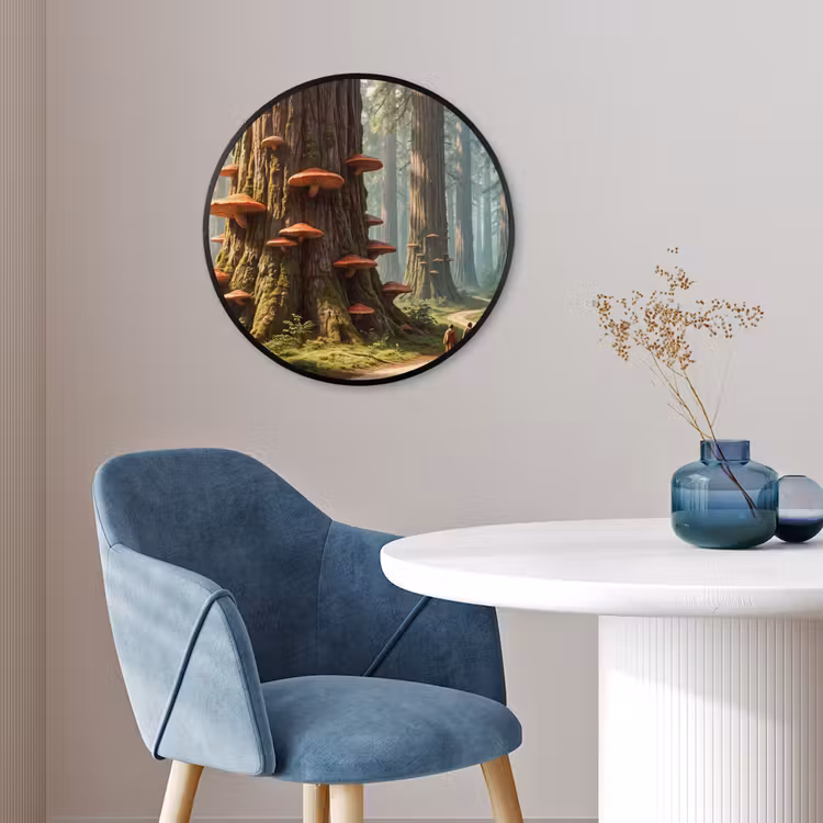 Ronde fotolijst - Bos - Bomen - Natuur - Bos - Bomen - Natuur Fotolijst rond zonder passe partout klein