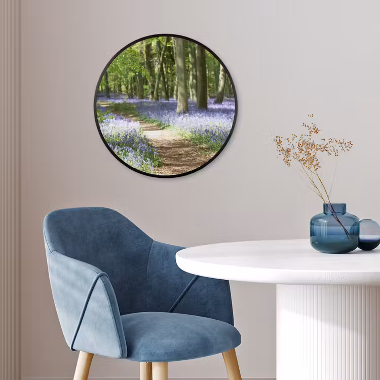 Bos - Pad - Bloemen - Paars - Groen - Natuur Fotolijst rond zonder passe partout klein -sfeer2