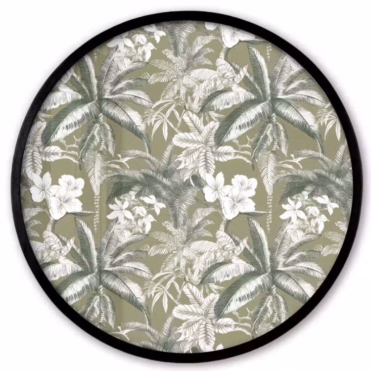Botanisch - Bloemen - Groen Fotolijst rond zonder passe partout klein 856 -3d
