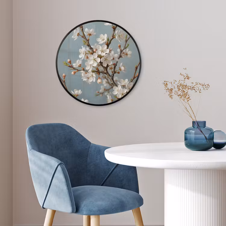 Botanisch - Stilleven - Blauw Fotolijst rond zonder passe partout klein -sfeer2