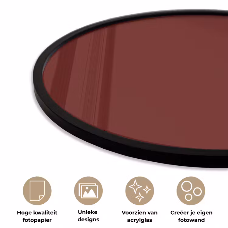 Burnt - Mahogany - Rood Fotolijst rond zonder passe partout klein 856 -closeup_NL