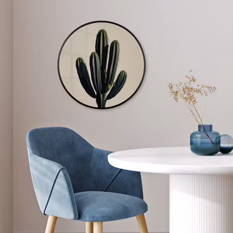 Cactus - Subtiel - Groen Fotolijst rond zonder passe partout klein -sfeer2