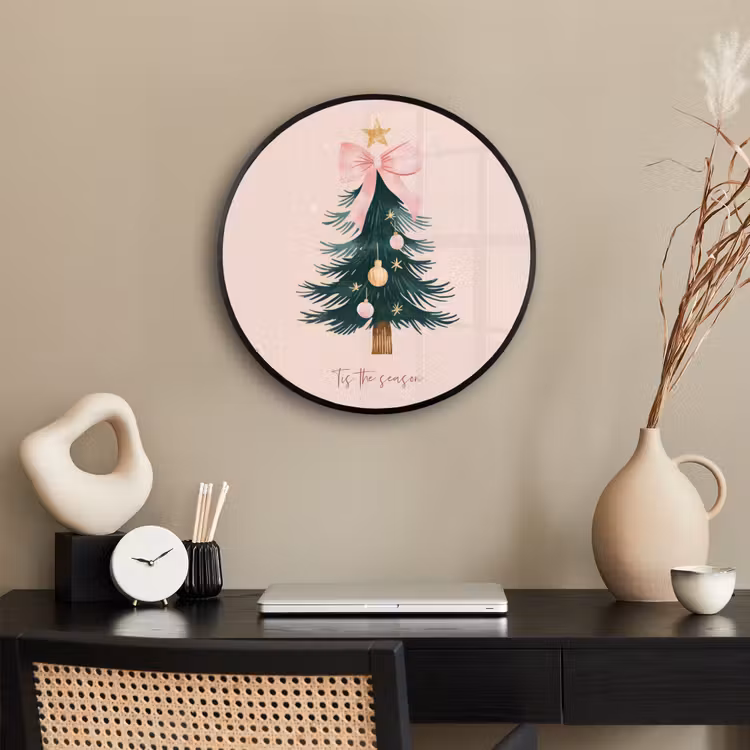 Christmas Season - Kerst - Kerstboom - Roze Fotolijst rond zonder passe partout klein -sfeer1