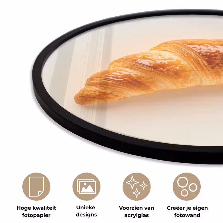 Croissant - Brood - Beige Fotolijst rond zonder passe partout klein -closeup_NL