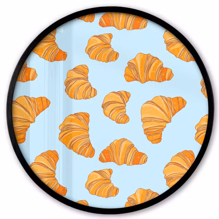 Croissant - Speels - Blauw Fotolijst rond zonder passe partout klein 856 -3d