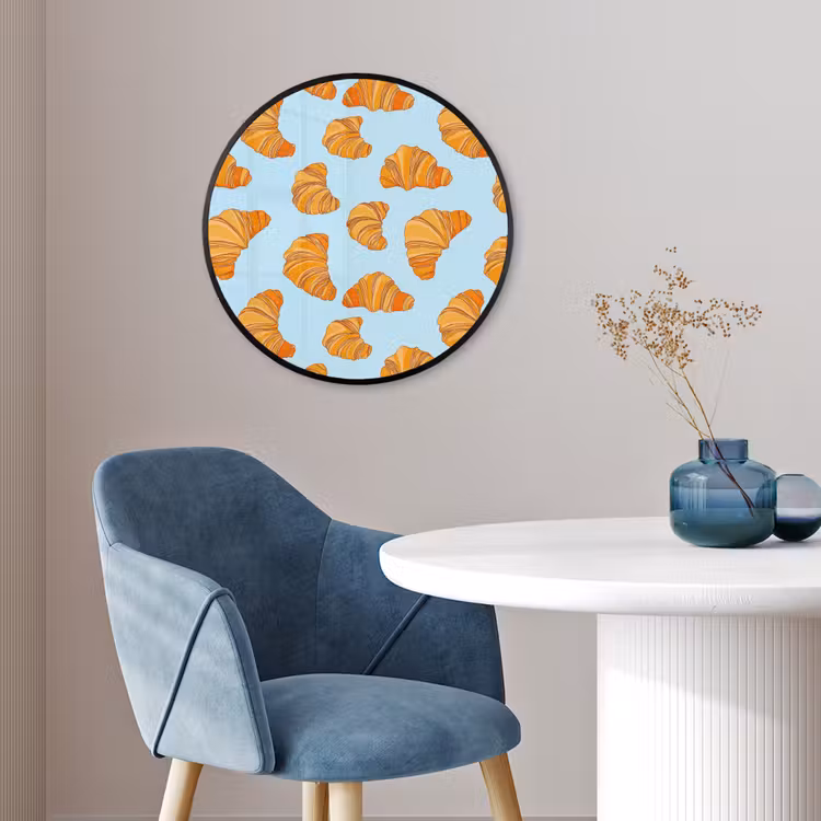 Croissant - Speels - Blauw Fotolijst rond zonder passe partout klein 856 -sfeer2