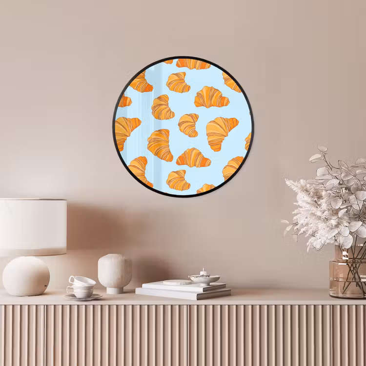 Croissant - Speels - Blauw Fotolijst rond zonder passe partout klein 856 -sfeer3
