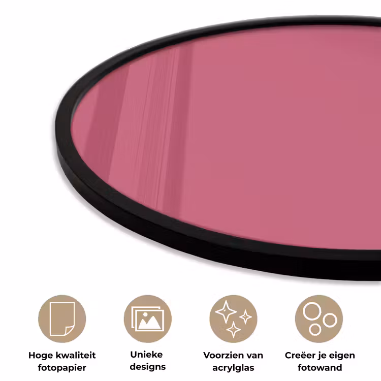 Deep - Berry - Rood Fotolijst rond zonder passe partout klein 856 -closeup_NL