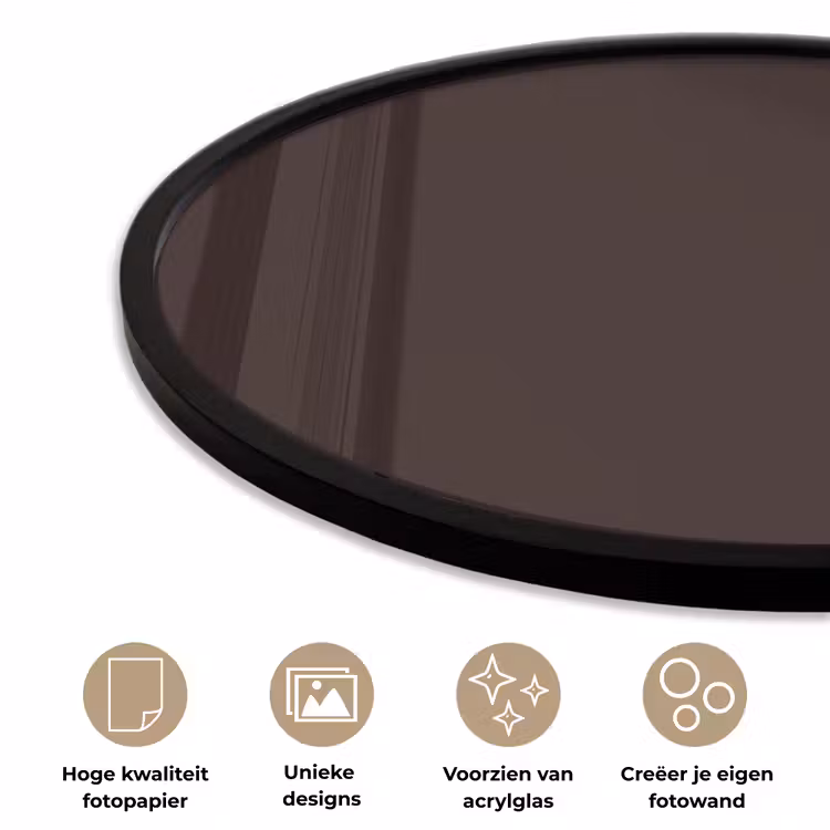 Deep - Obsidian - Bruin Fotolijst rond zonder passe partout klein 856 -closeup_NL