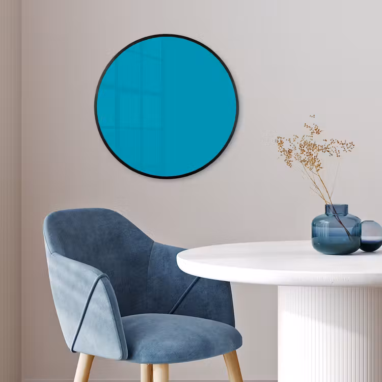 Deep - Turquoise - Turkoois Fotolijst rond zonder passe partout klein 856 -sfeer2