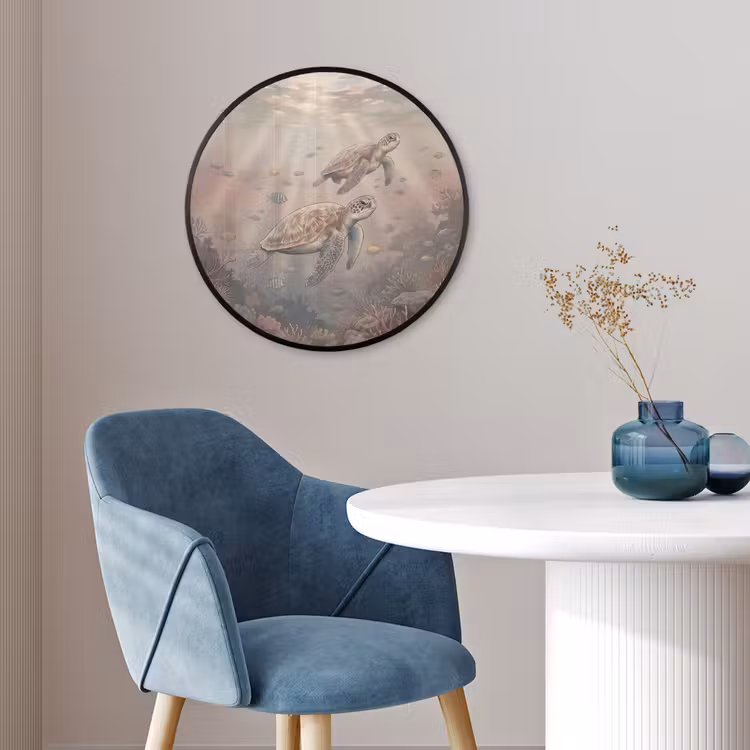 Dier - Onderwater - Oceaan - Illustratie - Zeeleven Fotolijst rond zonder passe partout klein -sfeer2