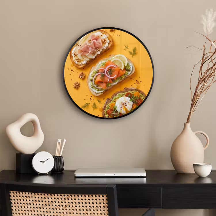 Eten - Brood - Ontbijt - Modern - Kleurrijk Fotolijst rond zonder passe partout klein -sfeer1